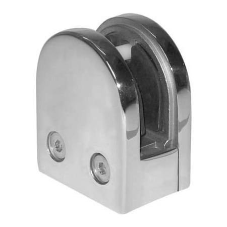 Lavi Industries Lavi Industries, Glass Clip, for 1/2" Glass, Flat, Polished Stainless Steel 40-813R/F